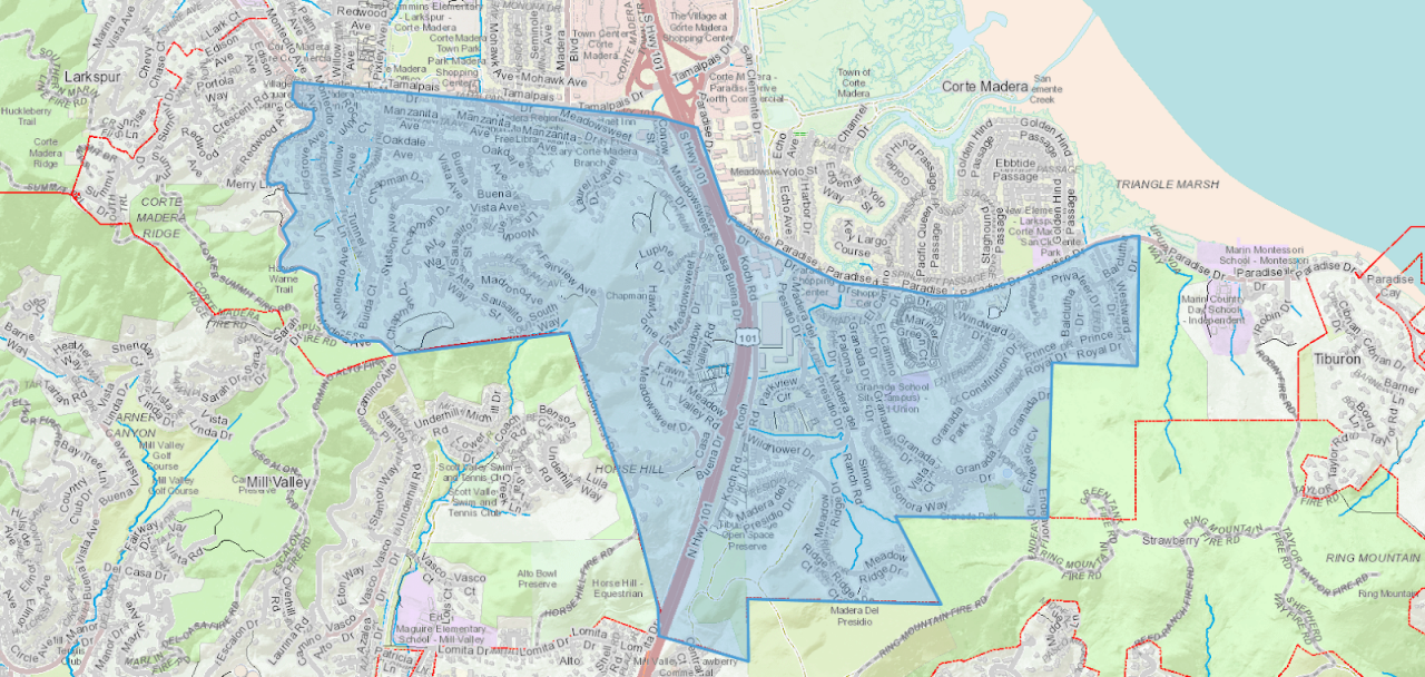 Corte Madera DSpace Evaluation Map 2021